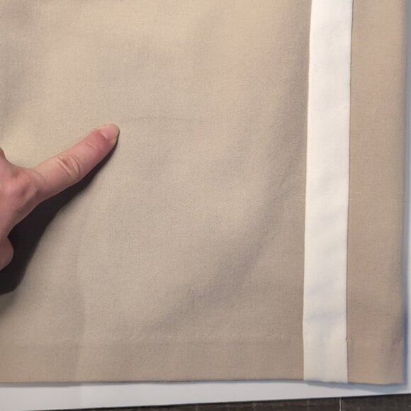 3/$20 Cynthia Rowley Khaki Pencil Skirt Side Stripe Contrast Contour Above Knee - Picture 10 of 10